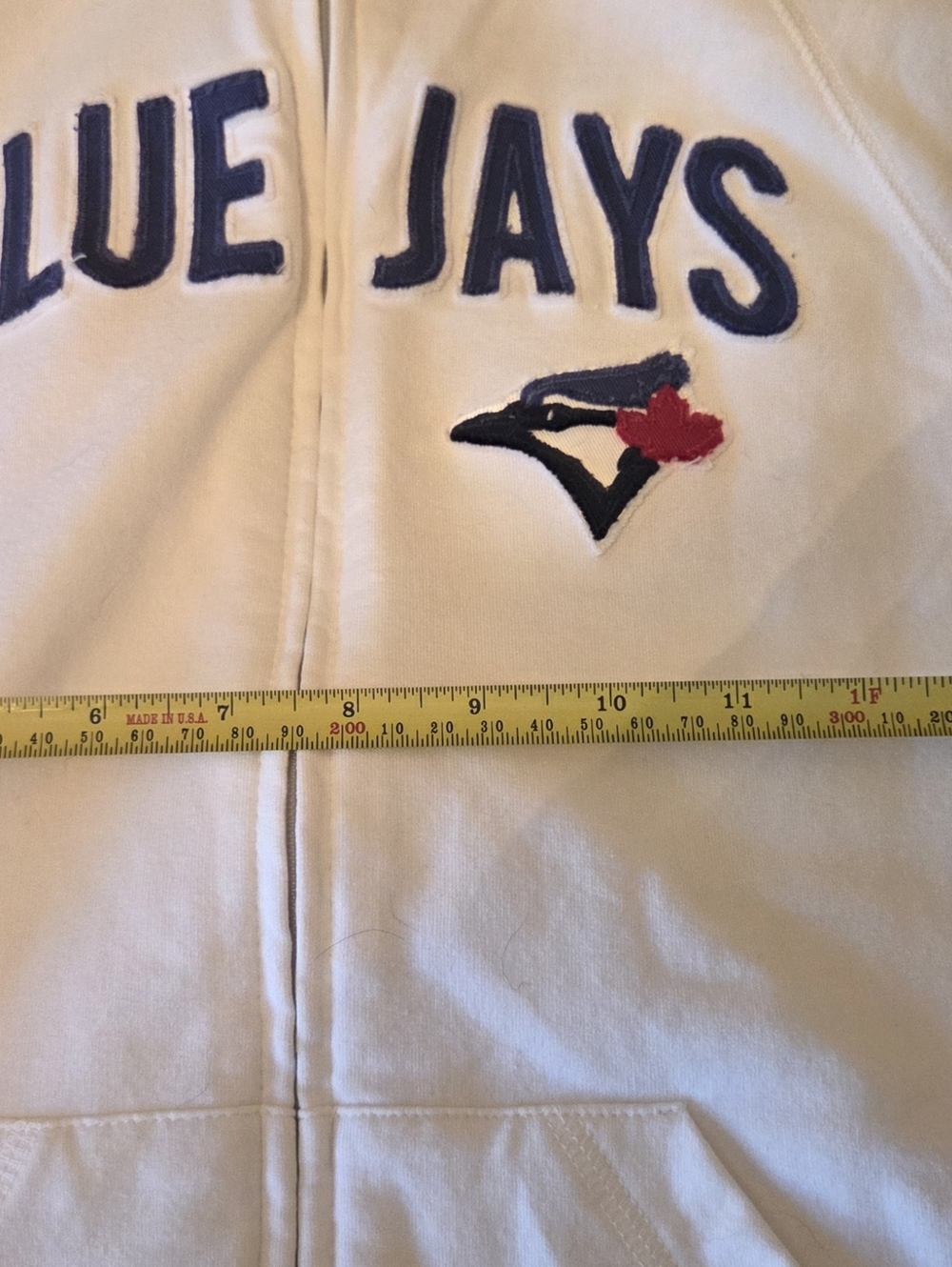 47 Brand White and Blue Blue Jays Zip-Up Hoodie - Picture 8 of 9